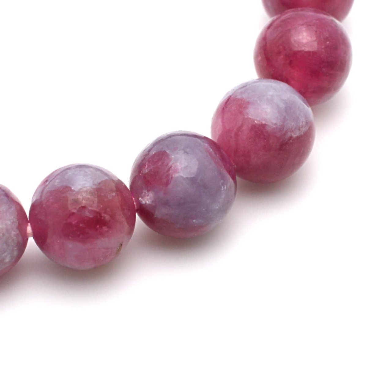 画像5: ピンクトルマリンシリカ - 8mm玉、サイズ15.5cm (5)