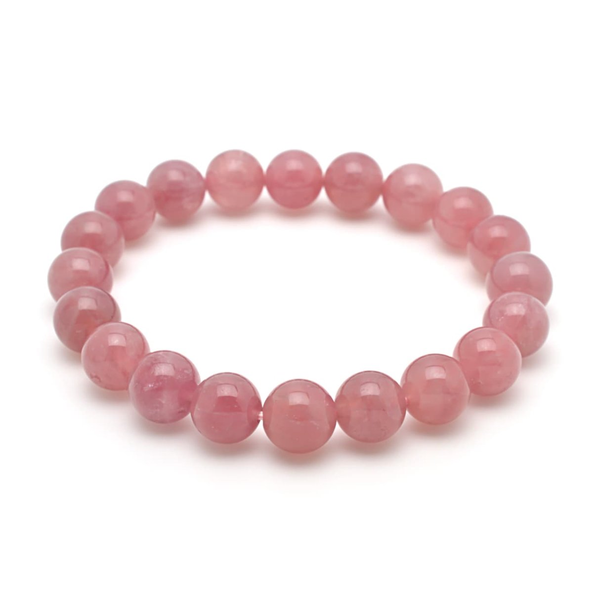 画像1: マダガスカルローズクォーツ(紅水晶)(3Aランク) - 9mm玉、サイズ15cm (1)