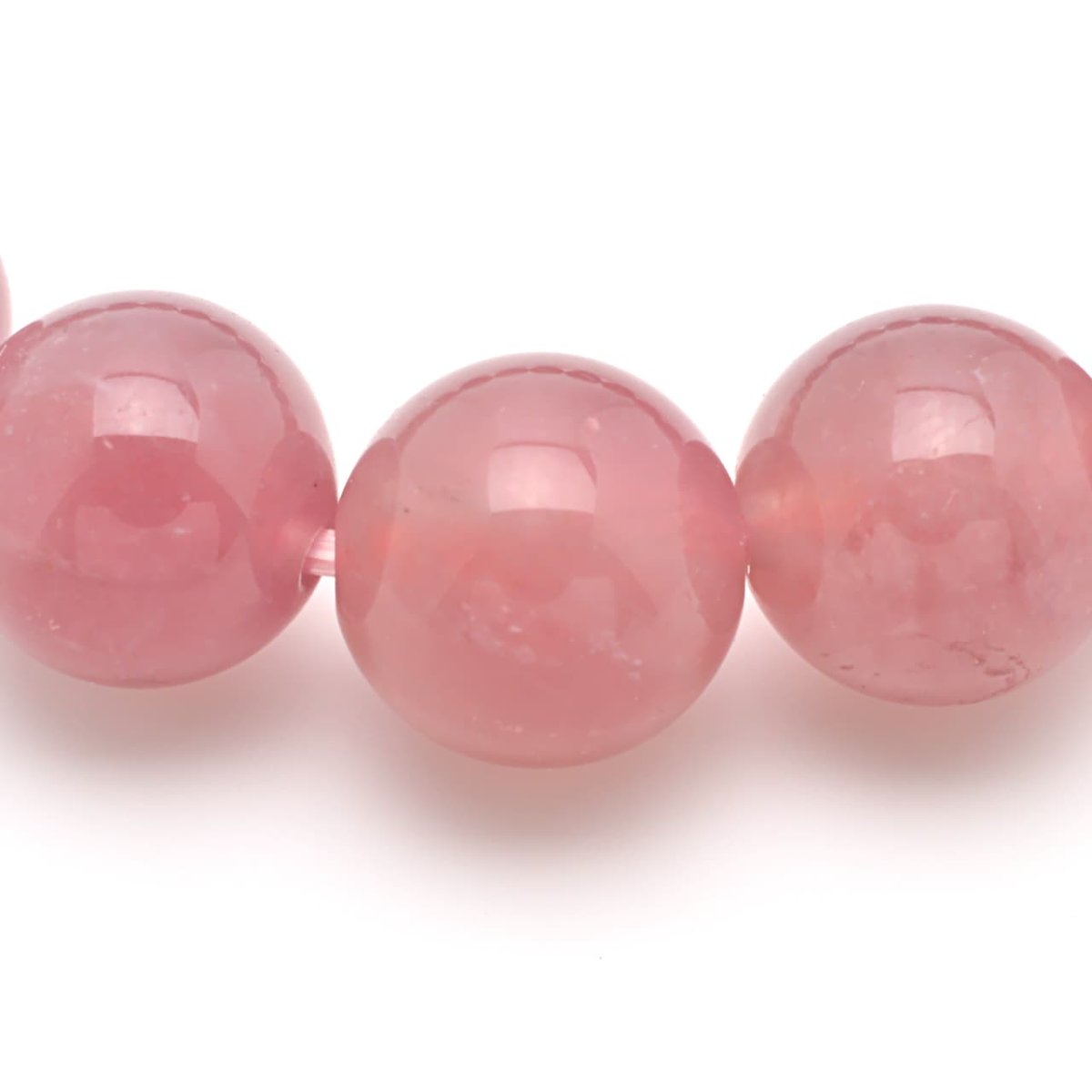 画像3: マダガスカルローズクォーツ(紅水晶)(3Aランク) - 9mm玉、サイズ15cm (3)