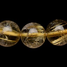 画像3: ゴールドタイチンルチルクォーツ - 9.5mm玉、サイズ17cm (3)