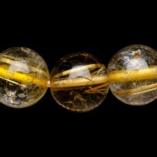 画像4: ゴールドタイチンルチルクォーツ - 9.5mm玉、サイズ17cm (4)