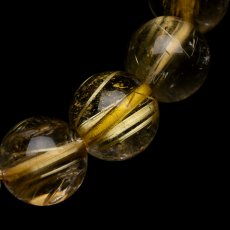 画像6: ゴールドタイチンルチルクォーツ - 9.5mm玉、サイズ17cm (6)