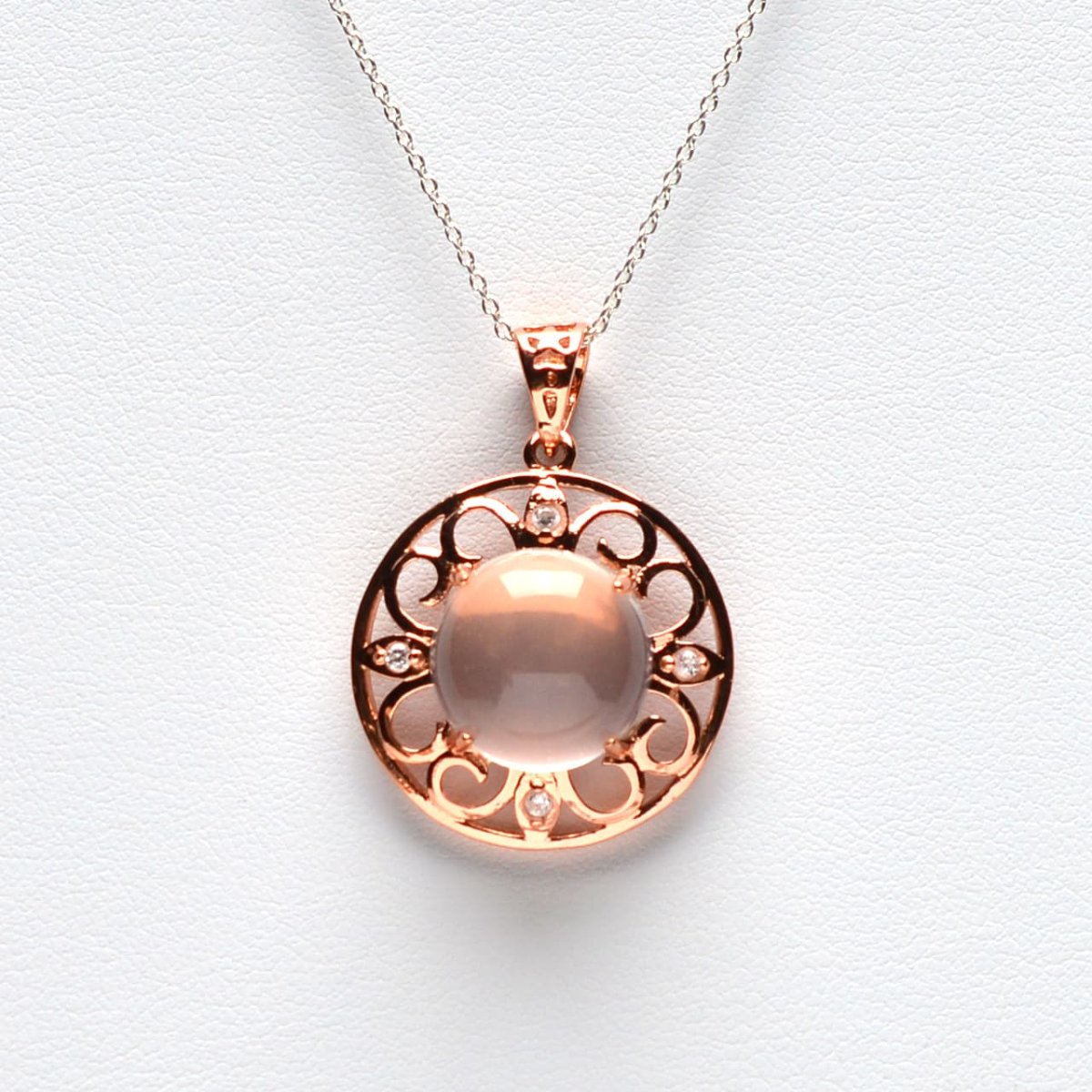 画像3: ピンクメタモルフォーゼス(メタモルフォーシス) - 約8g、シルバー925あずきチェーン45cm【ケース付】 (3)