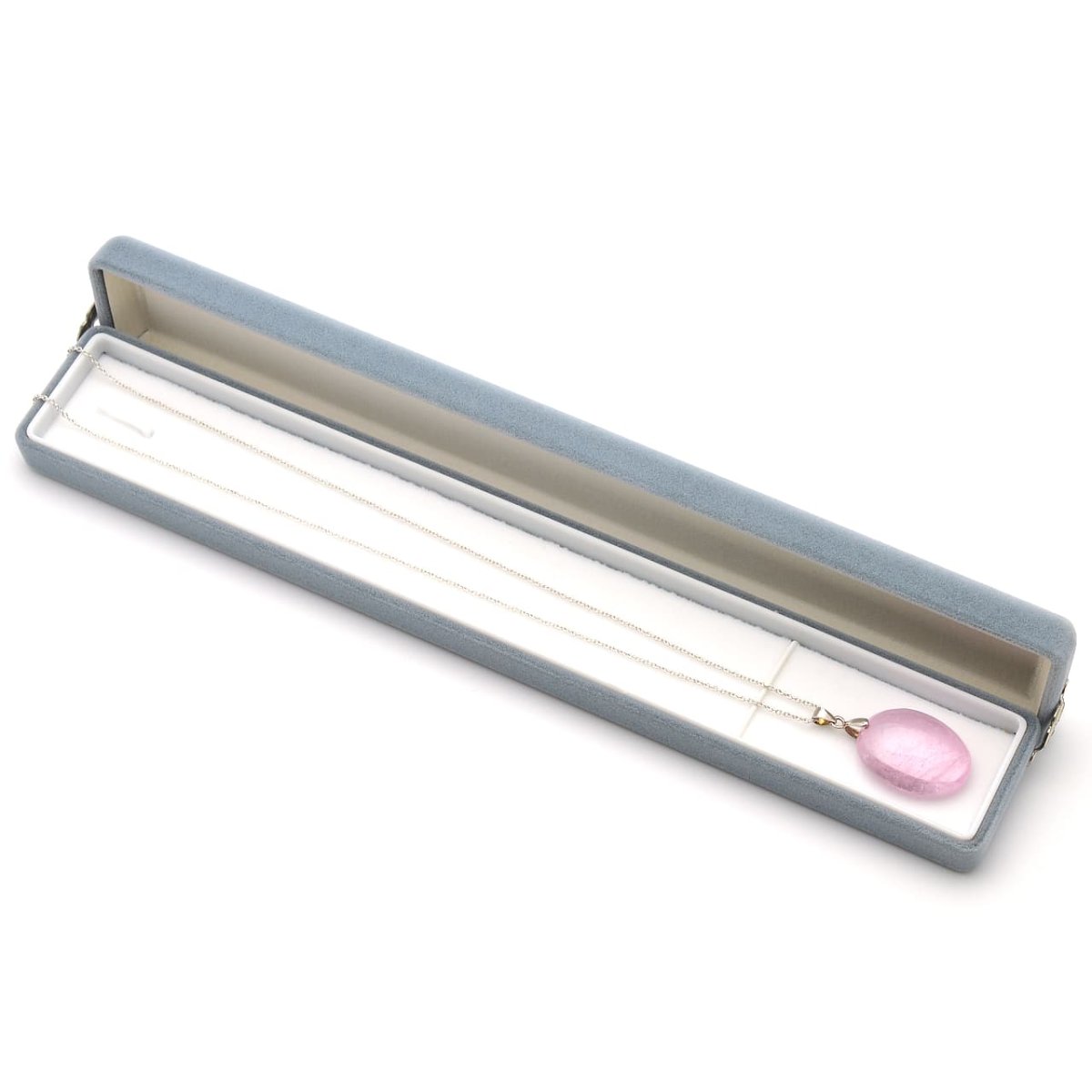 画像6: モルガナイト  - 約6.5g、シルバー925あずきチェーン45cm【ケース付】 (6)