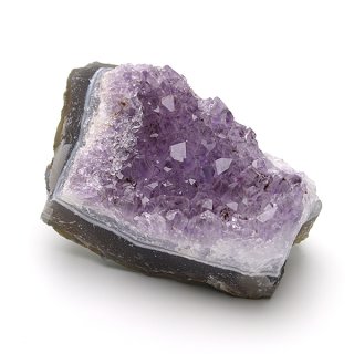 ☆アメジスト☆ ポイント型置物 木製台座付き 六角柱 紫水晶 アメジスト(紫水晶)ポイント六角柱 - 約16cm【台座付】 | 天然石置物類