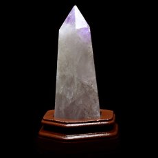画像5: アメジスト(紫水晶)ポイント六角柱 - 約16cm【台座付】 (5)