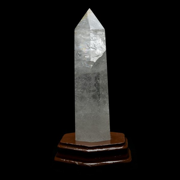 水晶ポイント六角柱 - 約14cm【台座付】 | 天然石置物類のご購入