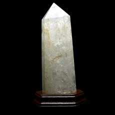 画像1: 水晶ポイント六角柱 - 約22.5cm【台座付】 (1)