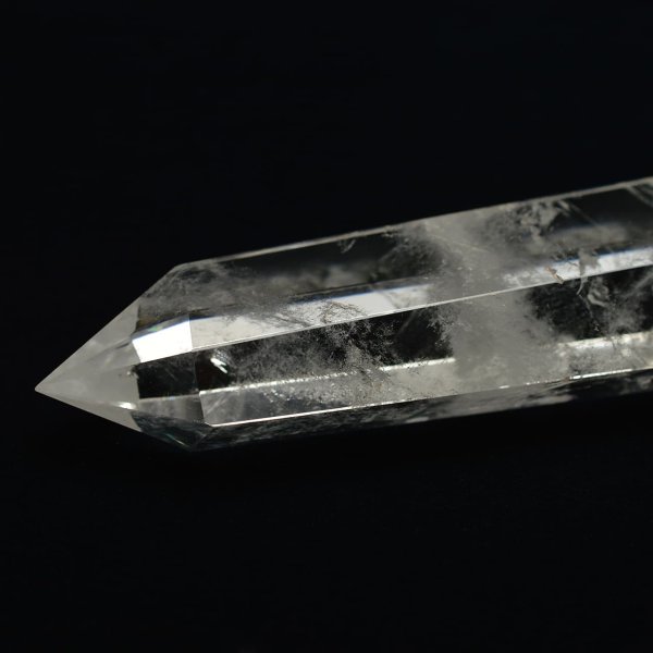 水晶ポイント六角柱 - 約12.3cm【台座付】 | 天然石置物類のご購入