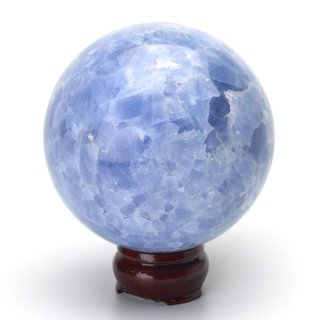 ブルーカルサイト丸玉スフィア - 約95mm【台座付】 | 天然石置物類 ...