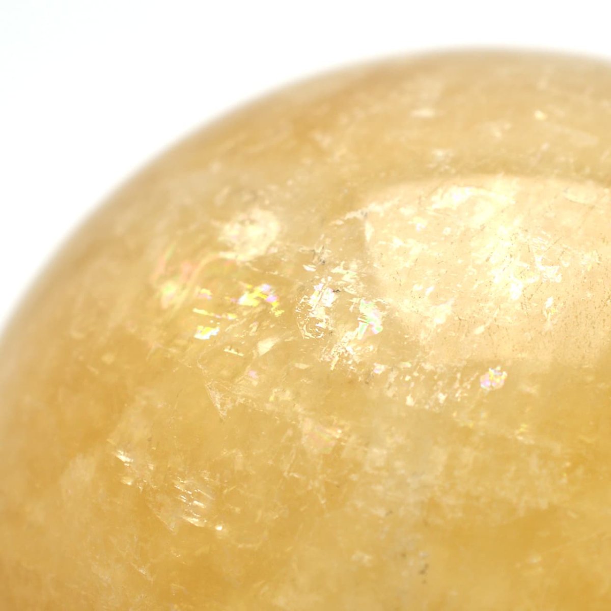 画像5: オレンジカルサイト丸玉スフィア - 約75mm【台座付】 (5)