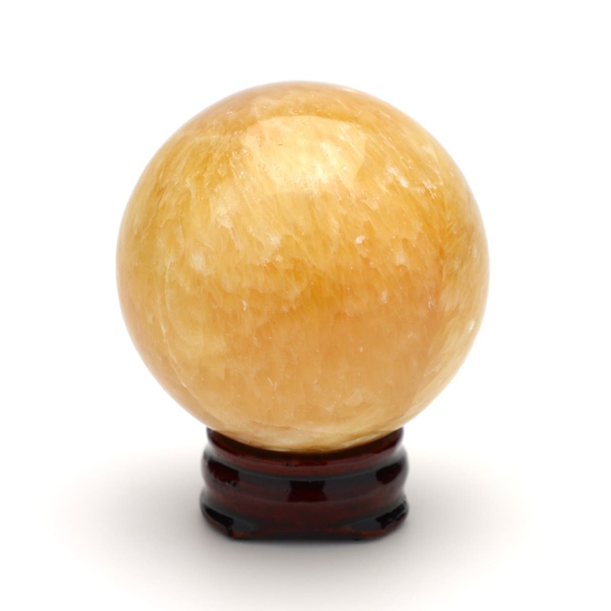 画像2: アラゴナイト丸玉スフィア - 約50mm【台座付】 (2)