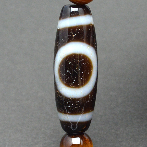 天地天珠・タイガーアイ(虎目石) - 12mm玉、サイズ17cm | 天然石 