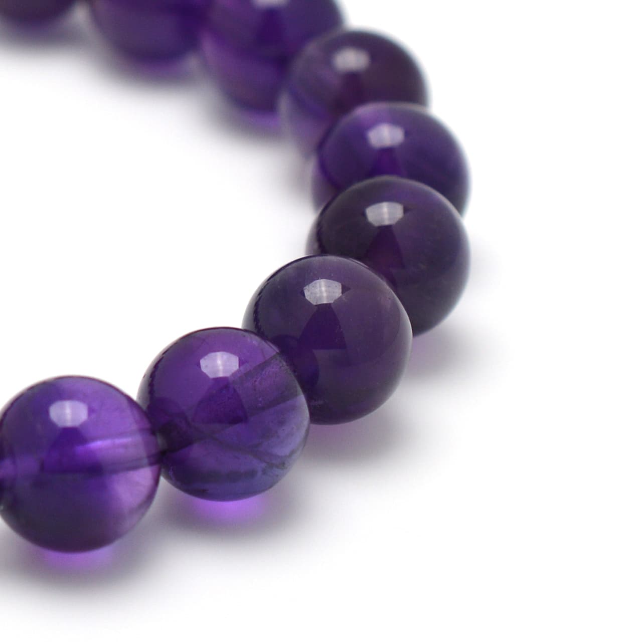 アメジスト(紫水晶)、バイカラーフローライト、カット水晶 - 8mm玉、サイズ15cm | 天然石ブレスレットのご購入 | パワーストーン ショップ彌吉(ヤキチ)