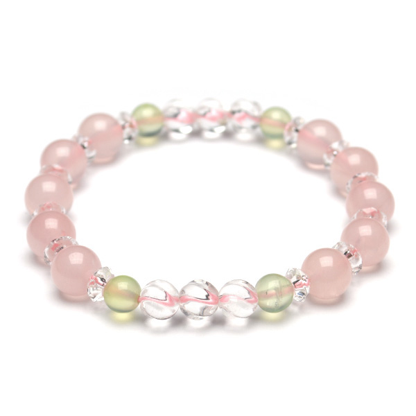 画像3: ヤマトナデシコ『愛』 ローズクォーツ(紅水晶) - 8mm玉、サイズ15、16cm (3)