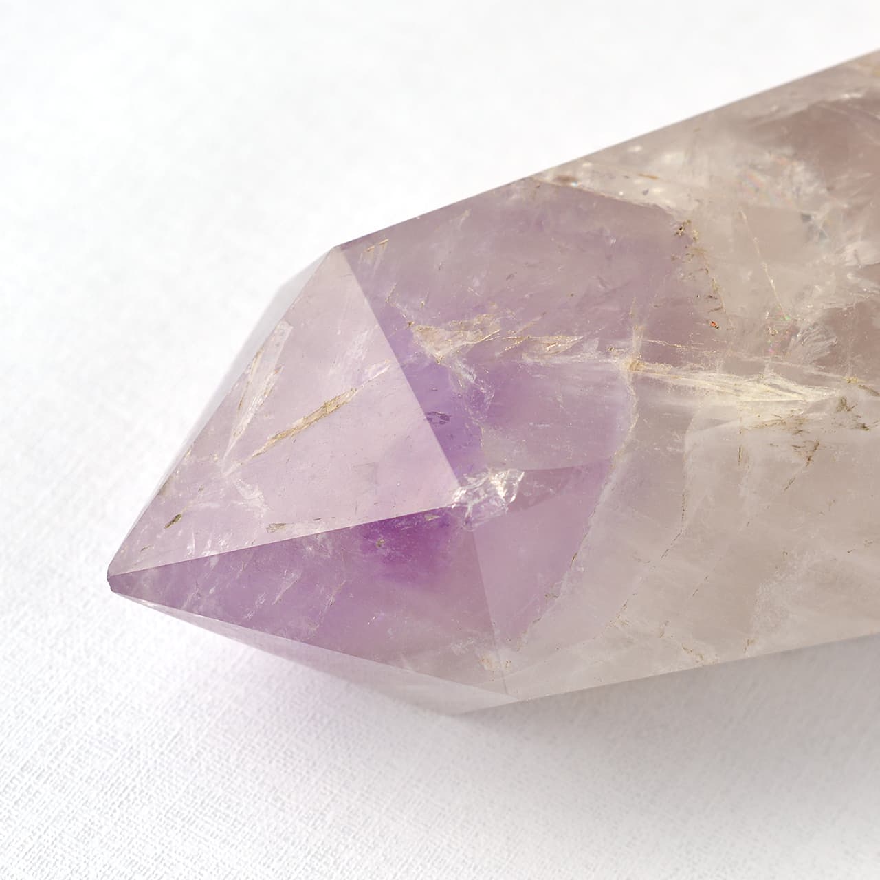 アメジスト(紫水晶)ポイント六角柱 - 約16cm【台座付】 | 天然石置物類